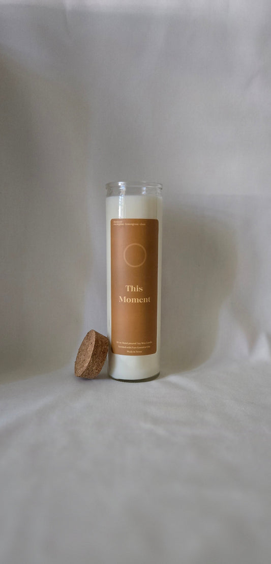 This Moment · Eucalyptus, Lemongrass & Clove Non-Toxic Plant-Based Prayer Candle